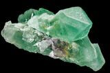 Green Fluorite Crystals With Quartz - South Africa #111577-1